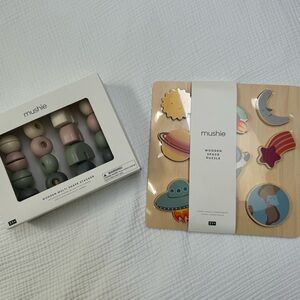 2 Wooden Mushie Puzzles